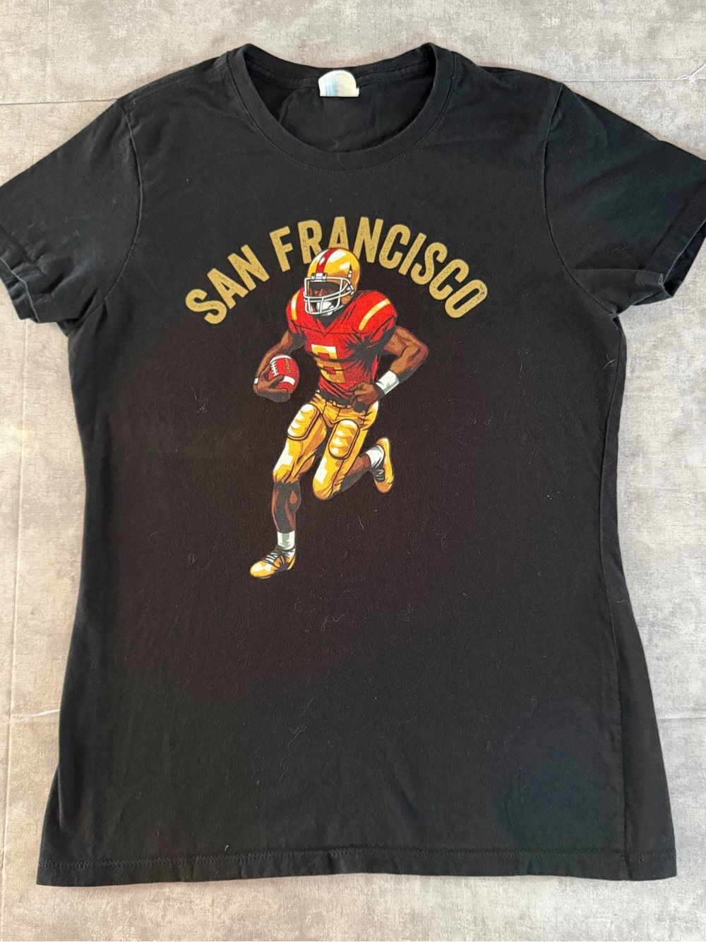San Francisco 49ers NFL Black T-Shirt, Women's Size S
